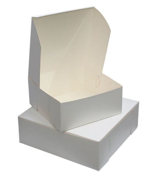 Cutie carton alb prajituri 40x30x6.5 cm