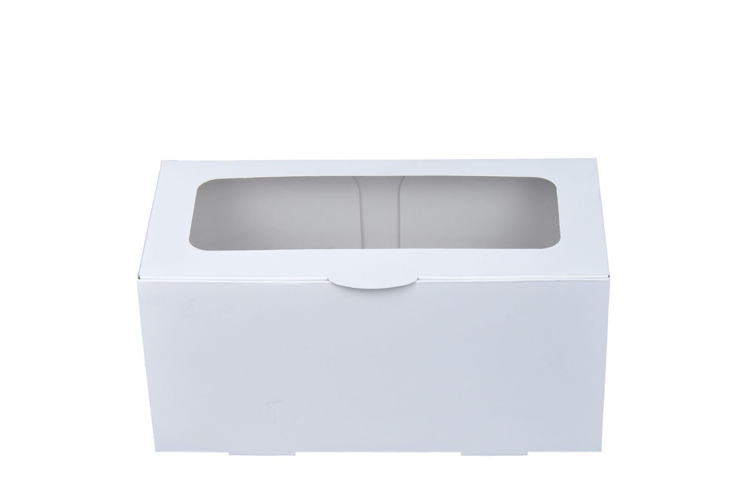 Cutie carton alb prajituri cu display 15x12x5 cm
