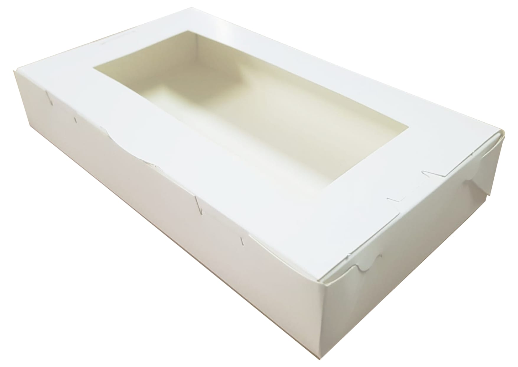 Cutie carton alb prajituri cu display 23x13x4 cm