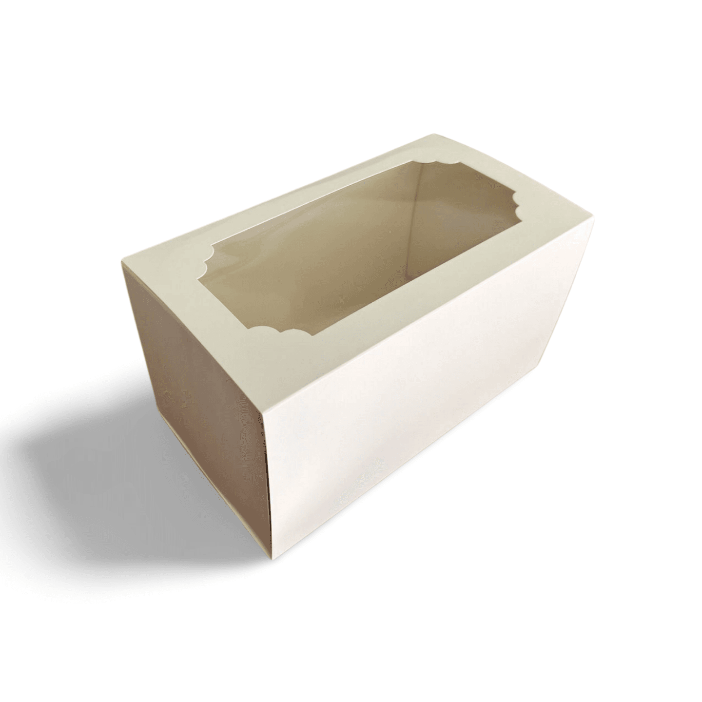 Cutie carton alb prajituri cu display 22x12x12 cm